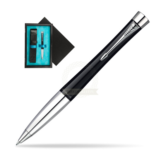 Długopis Parker Urban Fashion London Cab Black CT w pudełku drewnianym Czerń Single Turkus