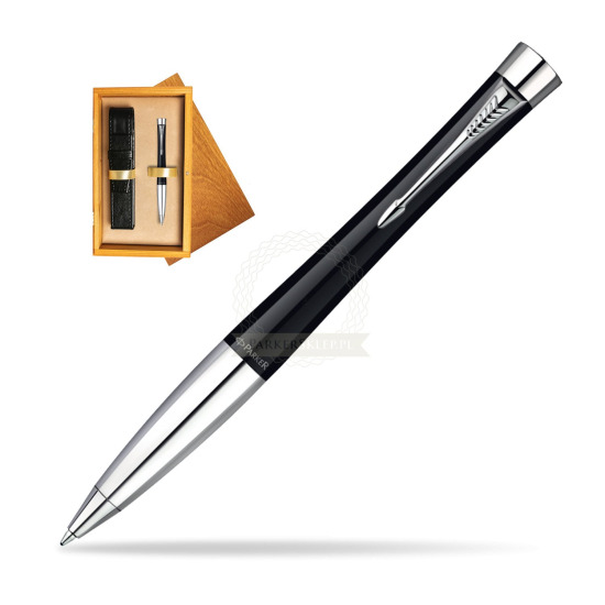 Długopis Parker Urban Fashion London Cab Black CT w pudełku drewnianym Honey Single Ecru