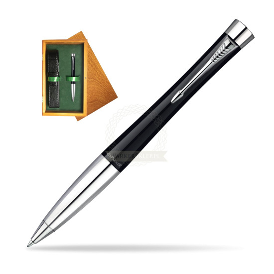 Długopis Parker Urban Fashion London Cab Black CT w pudełku drewnianym Honey Single Zieleń