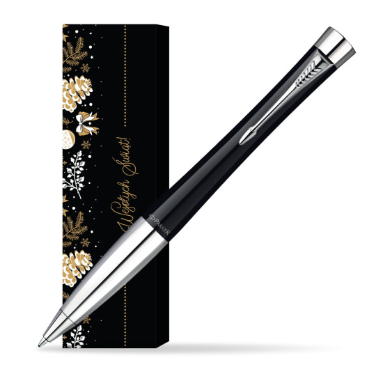 Długopis Parker Urban Fashion London Cab Black CT w obwolucie Złota choinka