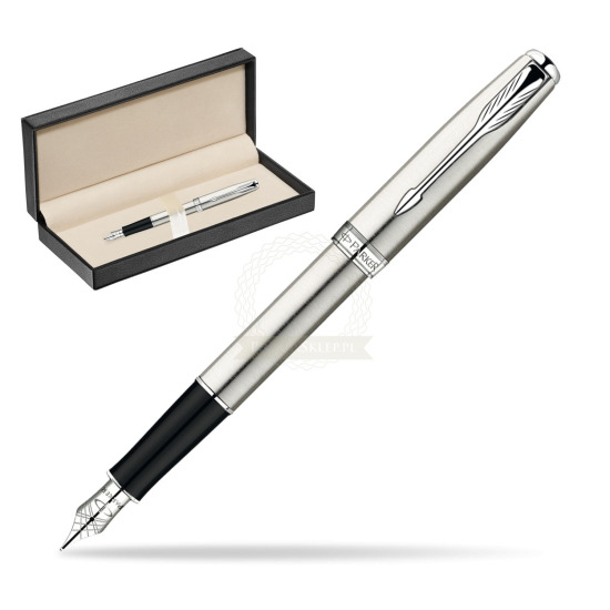 Pióro wieczne Parker Sonnet Original Stalowy CT w pudełku classic pure black