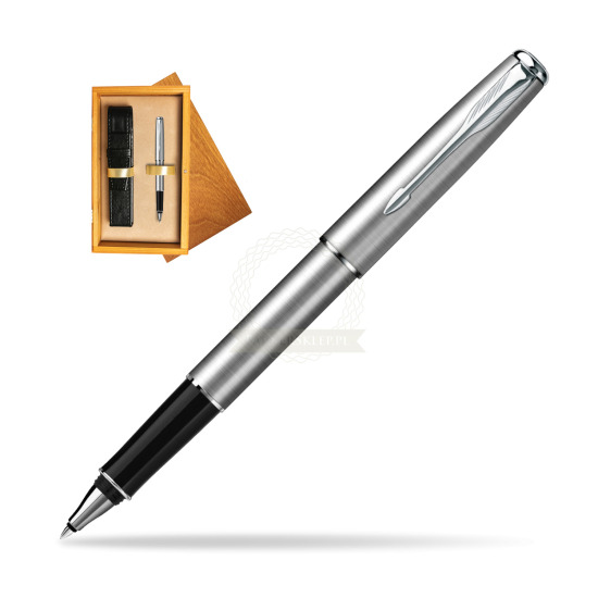 Pióro kulkowe Parker Sonnet Original Stalowy CT w pudełku drewnianym Honey Single Ecru