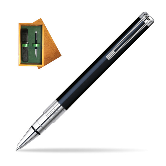 Długopis Waterman Perspective Czarny CT w pudełku drewnianym Honey Single Zieleń