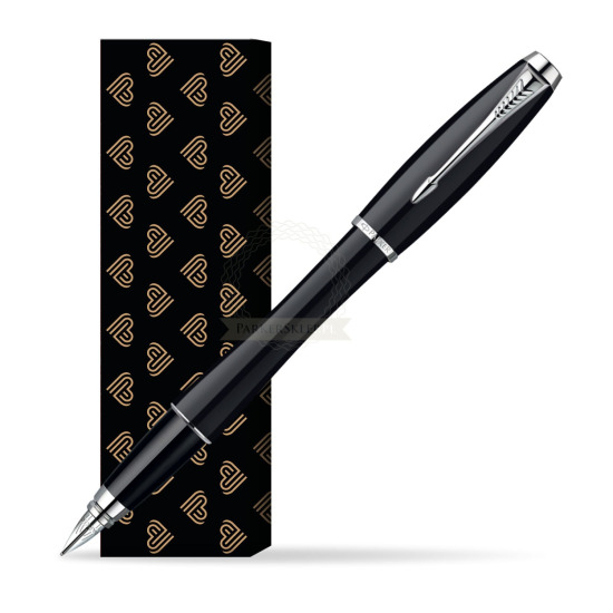 Pióro wieczne Parker Urban Fashion London Cab Black CT w obwolucie Złote Serca