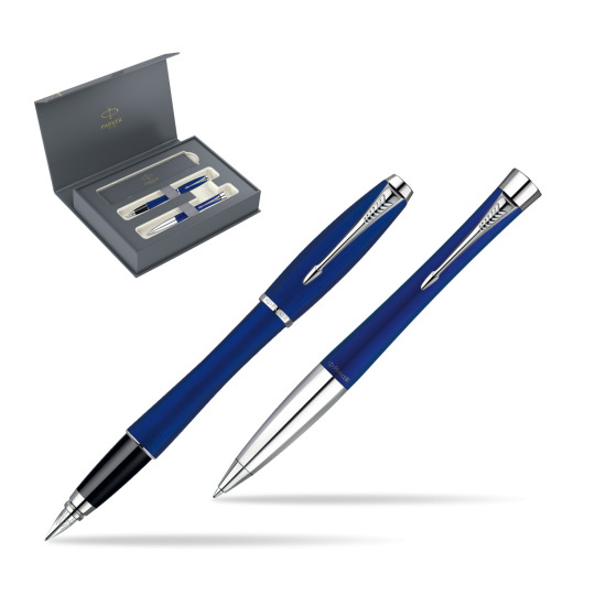 Zestaw prezentowy Parker pióro + długopis Urban Fashion Bay City Blue CT w pudełku Parker Duo 2022
