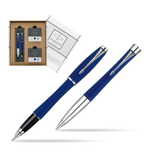 Zestaw prezentowy Parker pióro + długopis Urban Fashion Bay City Blue CT w białym pudełko Parker Eco