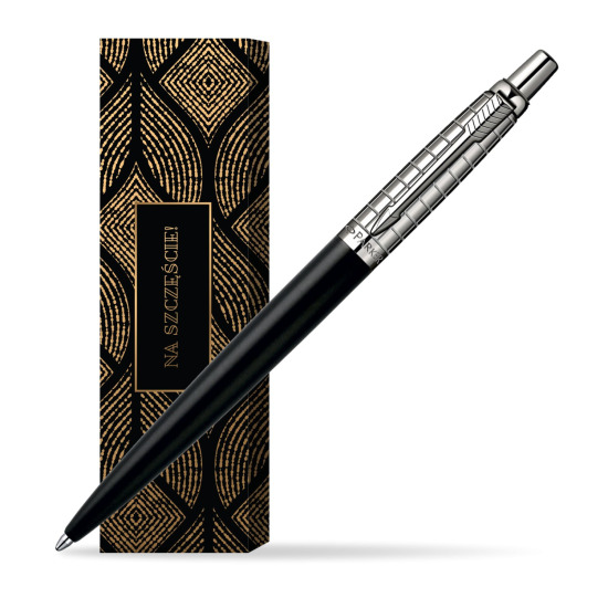 Długopis Parker Jotter Premium Czarny w obwolucie Szczęśliwy traf