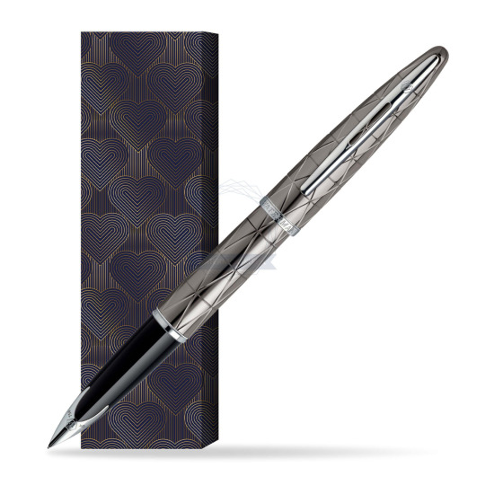 Pióro wieczne Waterman Carène  Contemporary Gun Metal ST w obwolucie Glamour Love