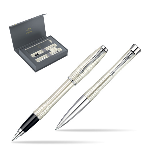 Zestaw prezentowy Parker Pióro + Długopis Parker Urban Premium Metaliczny Perłowy w pudełku Parker Duo 2022