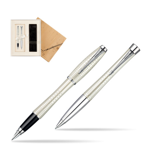 Zestaw prezentowy Parker Pióro + Długopis Parker Urban Premium Metaliczny Perłowy w pudełku Jubileusz 2