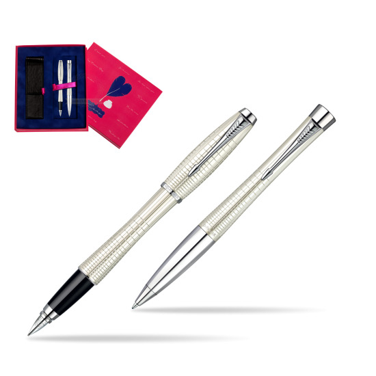 Zestaw prezentowy Parker Pióro + Długopis Parker Urban Premium Metaliczny Perłowy w pudełku Love