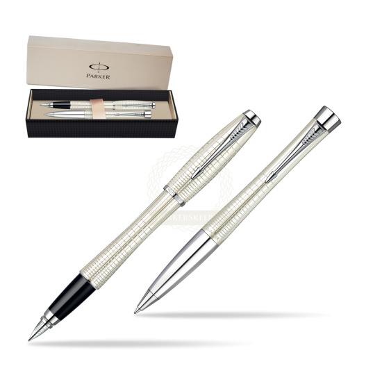 Zestaw prezentowy Parker Pióro + Długopis Parker Urban Premium Metaliczny Perłowy