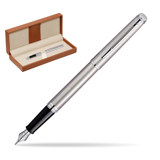 Pióro wieczne Waterman Hémisphère Stalowa CT w pudełku classic brown