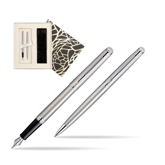 Zestaw prezentowy pióro wieczne + długopis Waterman Hémisphère Stalowa CT w pudełku Jubileusz