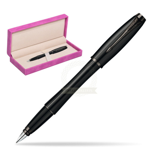 Pióro wieczne Parker Urban Premium Czarny Mat w pudełku zamszowym fuksja
