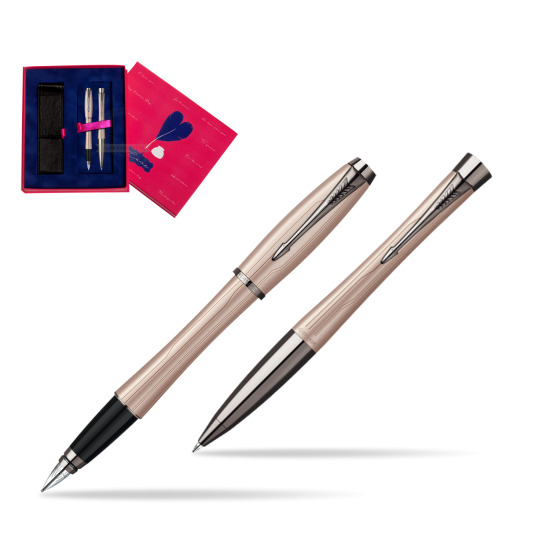 Zestaw prezentowy Parker pióro + długopis Urban Premium Różowy w pudełku Love