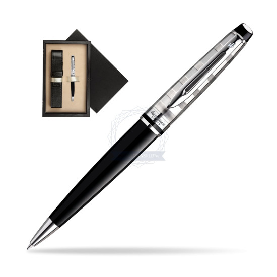 Długopis Waterman Expert Deluxe Czarny CT w pudełku drewnianym Czerń Single Ecru